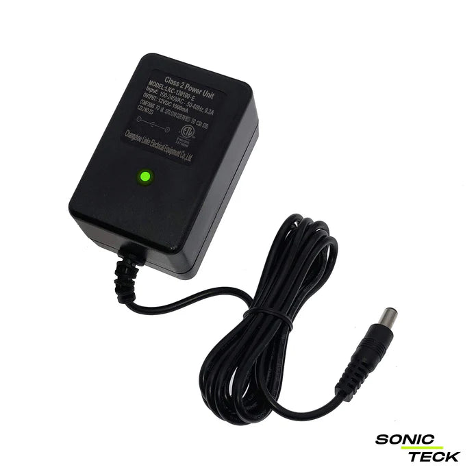 12V charger for Baby Cars ride-on car, featuring a compact design with a power indicator light and a connector cable.