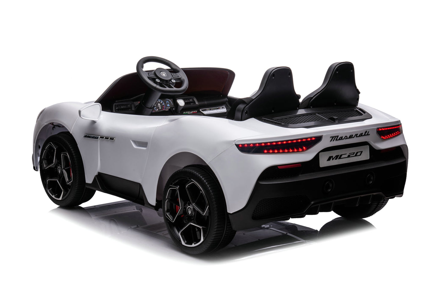 24V Maserati MC 20 Large 2 Seater Kids Ride on Car | Brushless Motor + Bluetooth + 3 Point Harness - Baby Cars