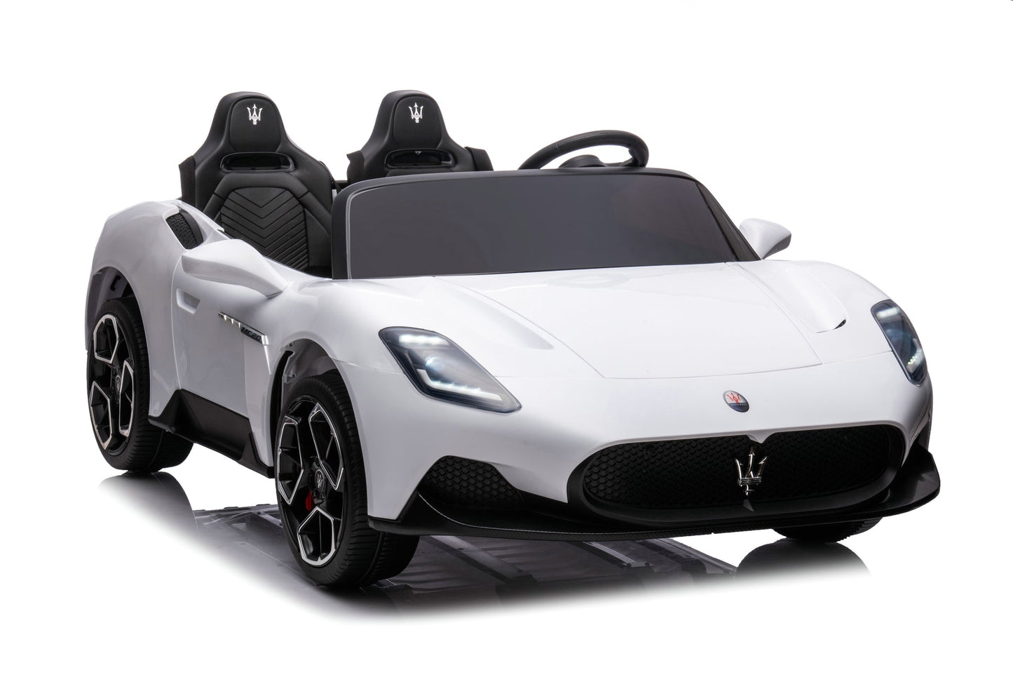 24V Maserati MC 20 Large 2 Seater Kids Ride on Car | Brushless Motor + Bluetooth + 3 Point Harness - Baby Cars
