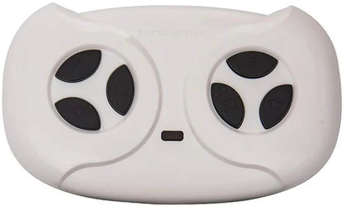 Bluetooth Remote Control for Kids Ride on Car, featuring four directional buttons and a sleek white design.