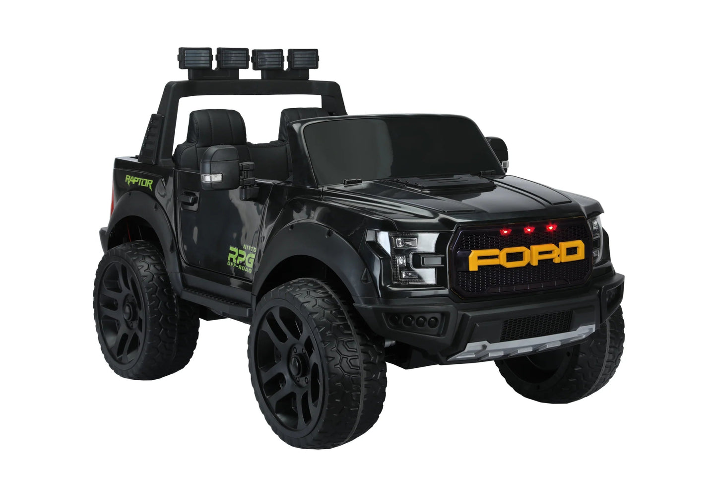 Ford F150 Raptor Ride - On Truck 4x4 – 12V Two - Seater Kids Electric Car with Rubber Wheels, Leather Seats, Hydraulics & Remote Control | Baby Cars - Baby Cars
