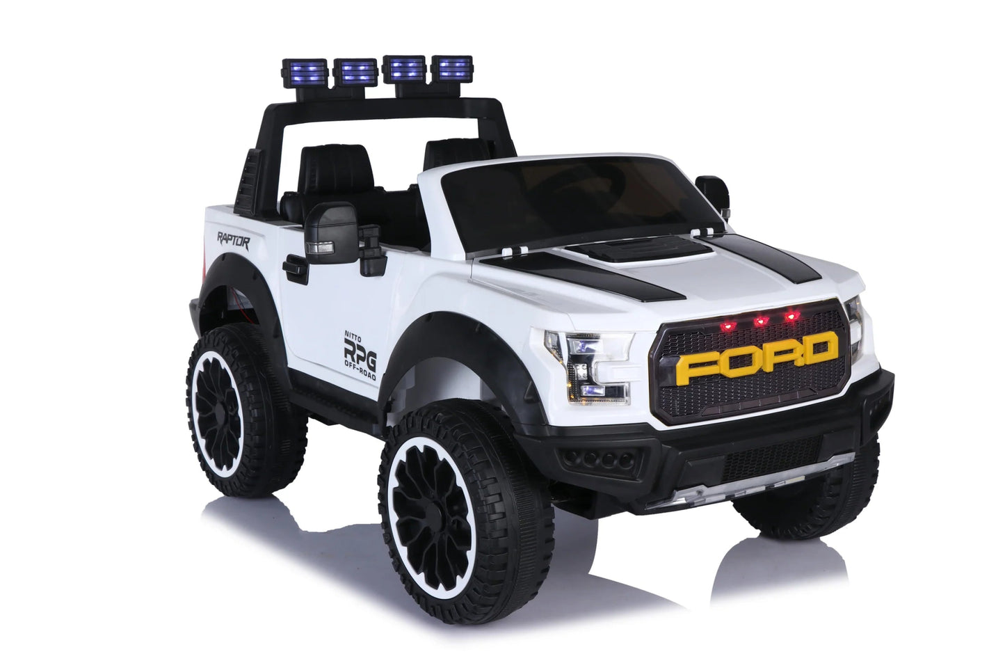 Ford F150 Raptor Ride - On Truck 4x4 – 12V Two - Seater Kids Electric Car with Rubber Wheels, Leather Seats, Hydraulics & Remote Control | Baby Cars - Baby Cars