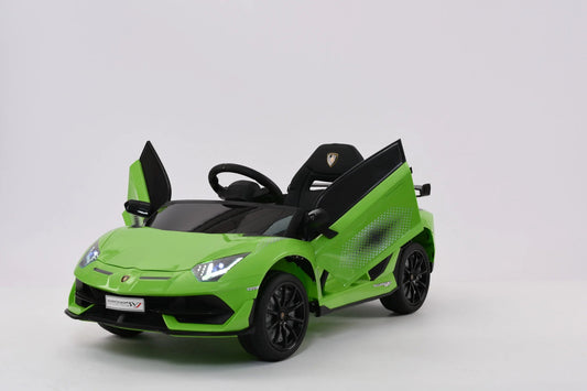 Pre-Order: 12V Lamborghini Aventador SVJ Kids Ride On Car | Bluetooth + Lambo Doors - Baby Cars