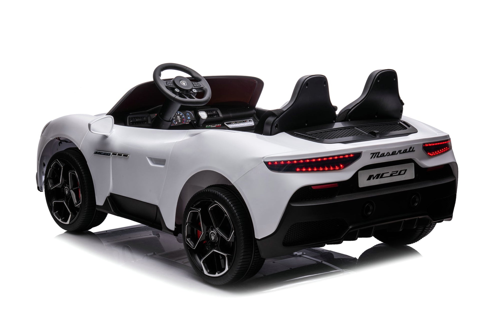 24V Maserati MC 20 Large 2 Seater Kids Ride on Car | Brushless Motor + Bluetooth + 3 Point Harness - Baby Cars