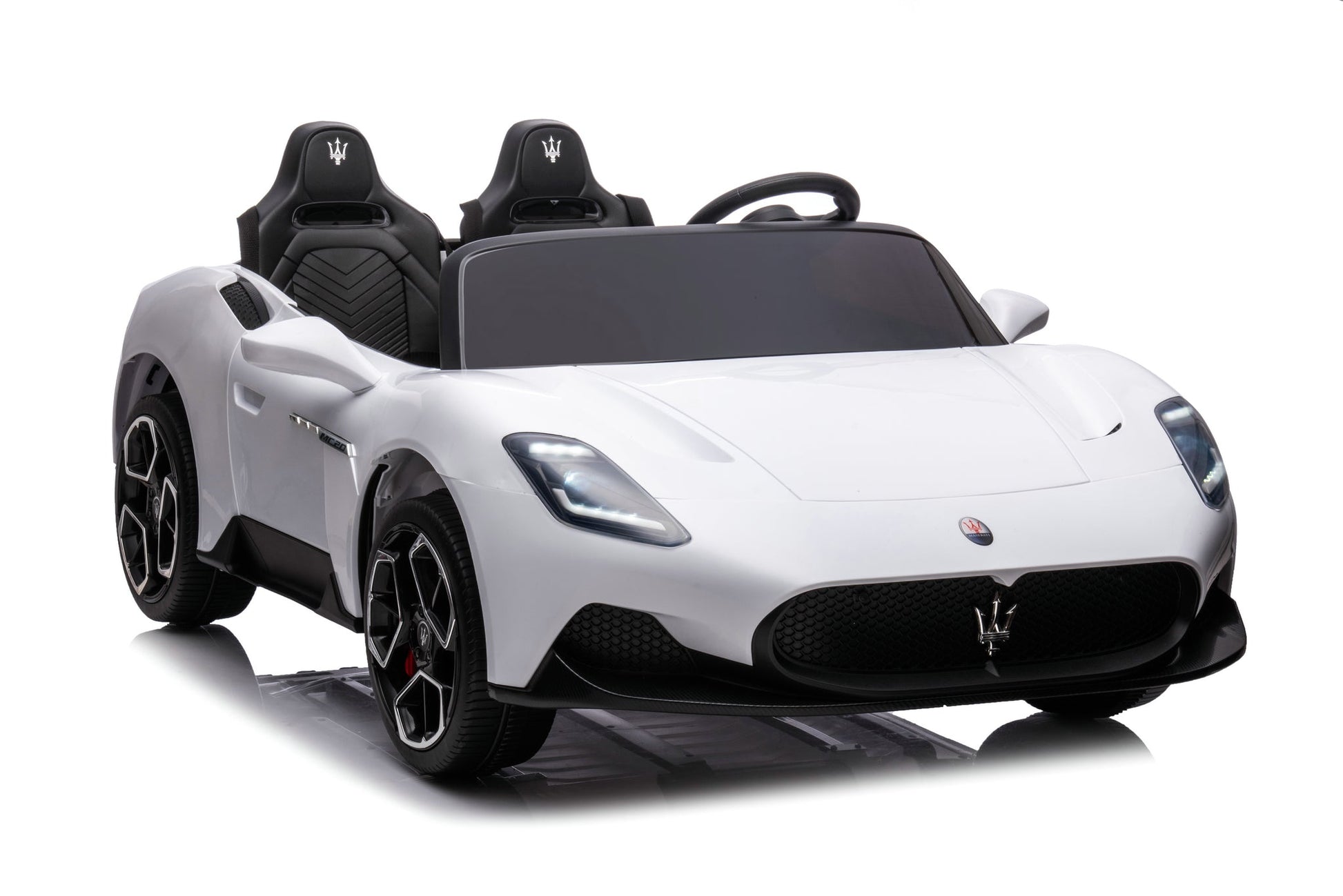 24V Maserati MC 20 Large 2 Seater Kids Ride on Car | Brushless Motor + Bluetooth + 3 Point Harness - Baby Cars