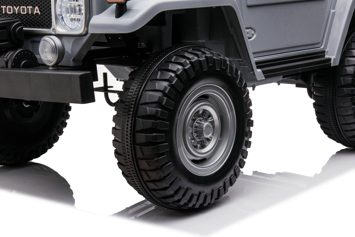 24V Toyota Land Cruiser FJ40 4x4 2 Seater Kids Ride On Car | 320 Watts + Bluetooth - Baby Cars