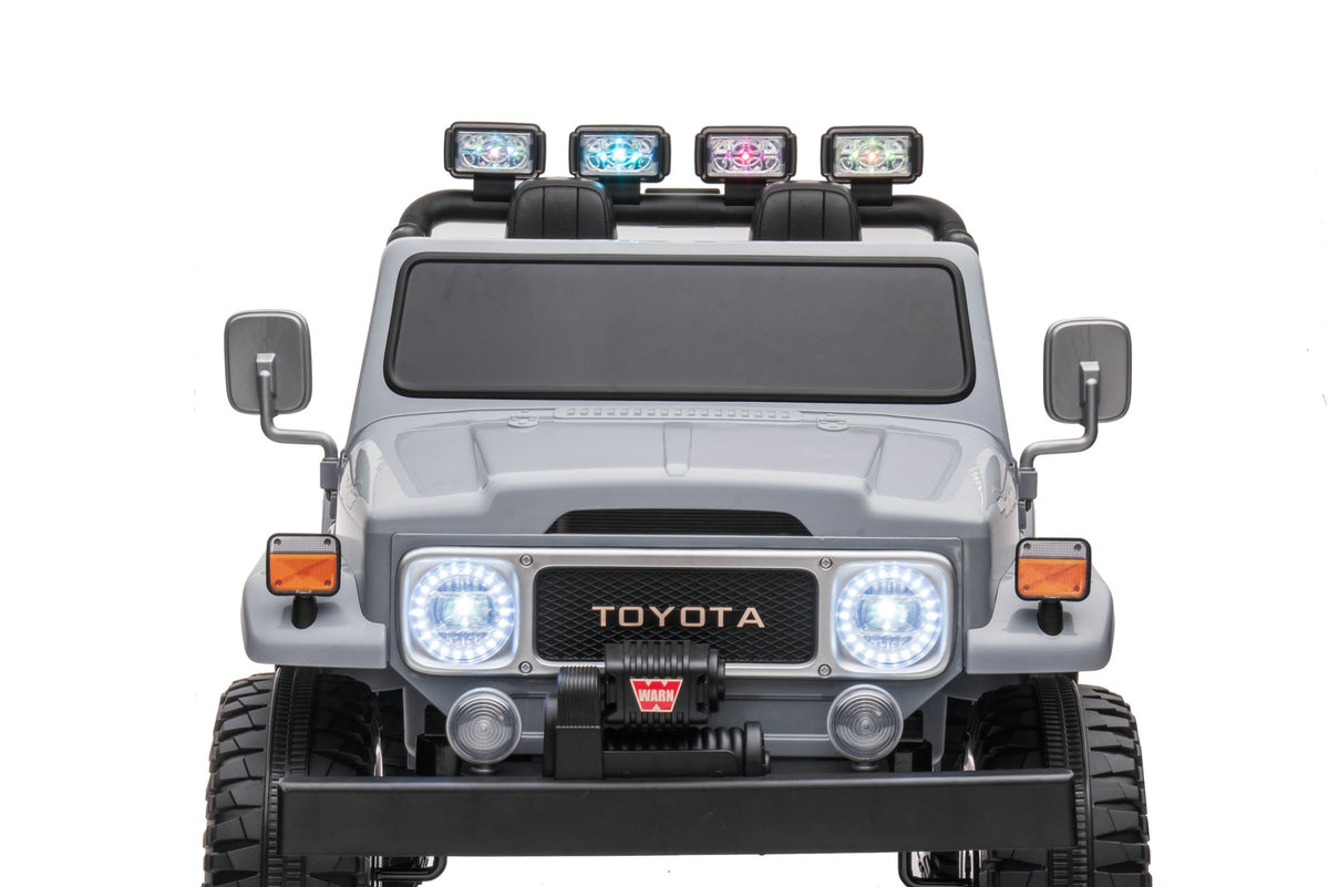 24V Toyota Land Cruiser FJ40 4x4 2 Seater Kids Ride On Car | 320 Watts + Bluetooth - Baby Cars