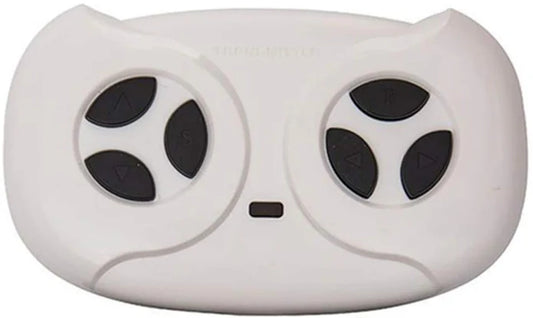 Bluetooth Remote Control for Kids Ride on Car, featuring four directional buttons and a sleek white design.
