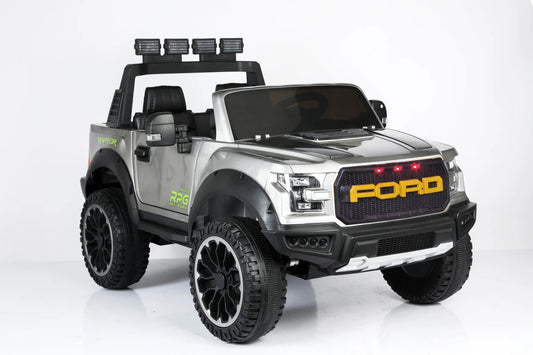 Ford F150 Raptor Ride - On Truck 4x4 – 12V Two - Seater Kids Electric Car with Rubber Wheels, Leather Seats, Hydraulics & Remote Control | Baby Cars - Baby Cars