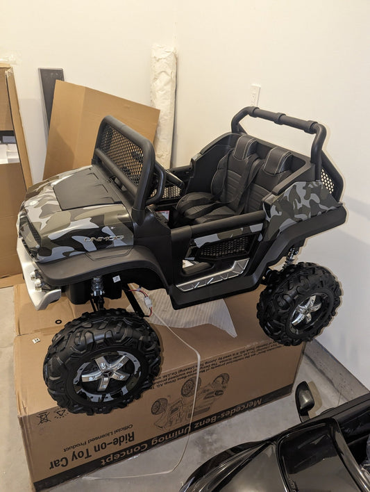 Mercedes Benz Unimog 4x4 2 Seater Kids Ride On Car | 3 Point Harness - Baby Cars