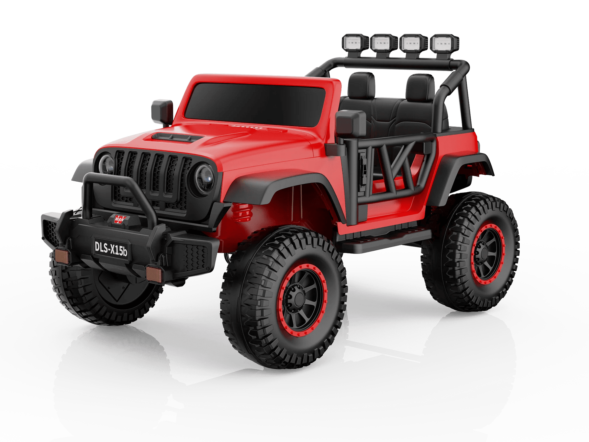 Monster Jeep 24V Ride - On Car – 2 - Seater | 4X4 | 4 x 200W Motors | Lifted Suspension | Rubber Wheels | Parental Remote | Baby Cars - Baby Cars