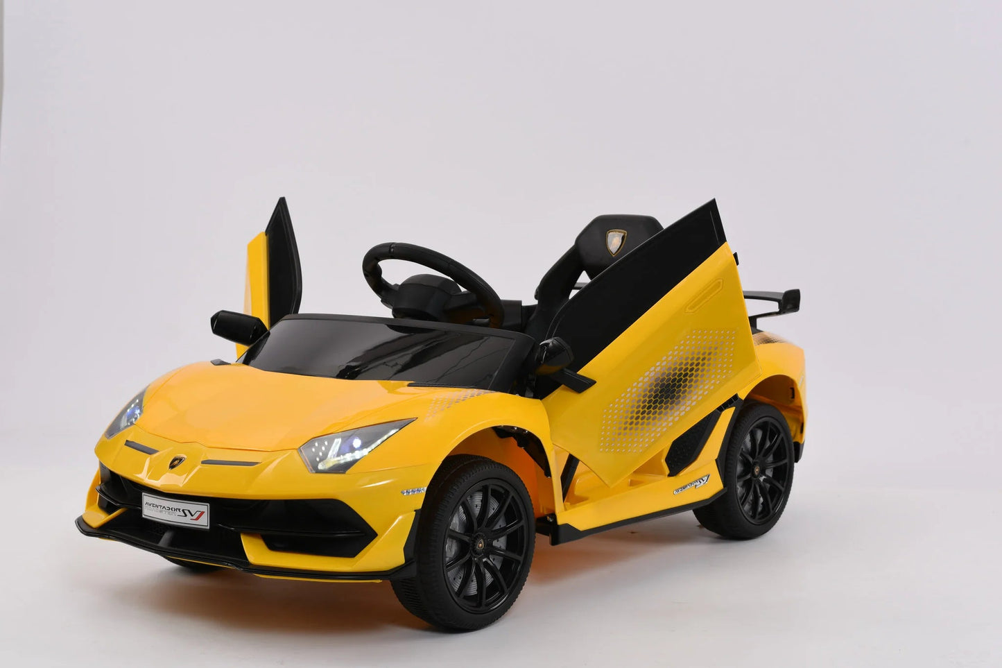 Pre-Order: 12V Lamborghini Aventador SVJ Kids Ride On Car | Bluetooth + Lambo Doors - Baby Cars