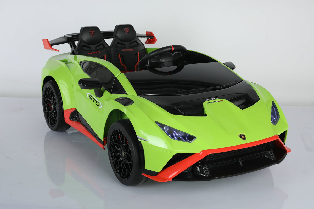 Pre-Order: 24V Lamborghini Huracan STO Kids Ride On Car | Drifting + 500 Watts + Bluetooth - Baby Cars