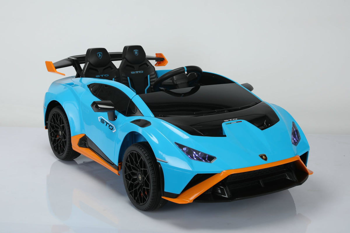 Pre-Order: 24V Lamborghini Huracan STO Kids Ride On Car | Drifting + 500 Watts + Bluetooth - Baby Cars